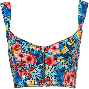 Topshop Hawaiian Print Fashion Bralet