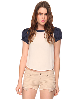 Forever21 Whimsical Puffed Sleeve Top