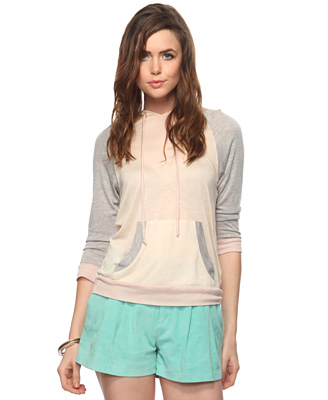 Forever21 Soft Contrast Hooded Top
