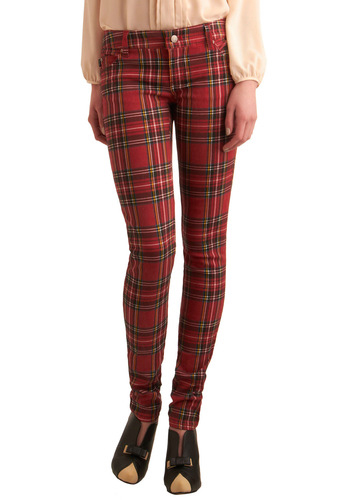 Modcloth Plaid Jeans