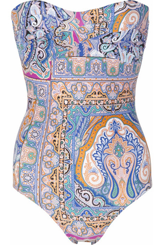 Etro Printed Bandeau Swimsuit