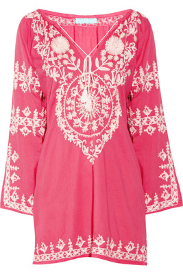 Melissa Odabash Embroidered Cotton Kaftan