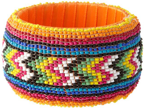 ASOS Rainbow Aztec Seedbead Bangle