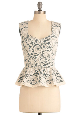 Ivory Paisley Lace Top