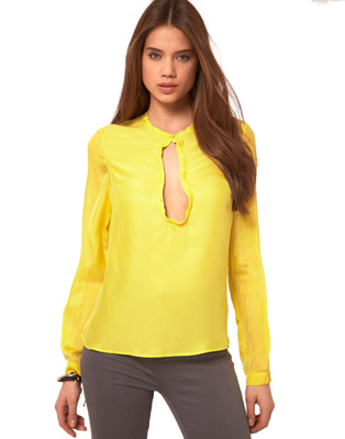 Key Hole Silk Top