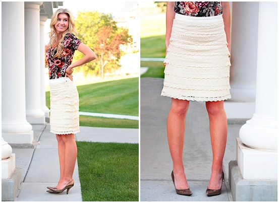 Lace Pencil Skirt