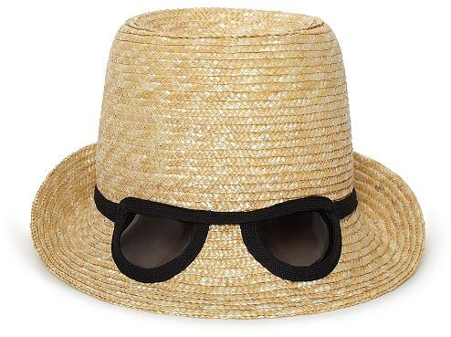 Dunes Lane Straw Cat Eye Sunglasses Hat