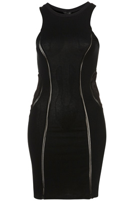 Topshop Cutout Mesh Bodycon Tunic