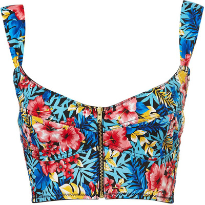 Topshop Hawaiian Print Bralet