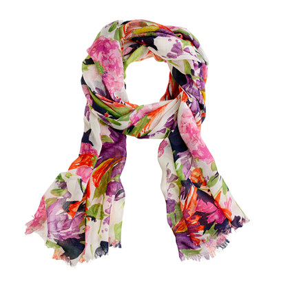 J. Crew Printed Summer Scarf