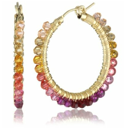 Viv&Ingrid "Rainbow Wrap Hoops" Hoop Earrings