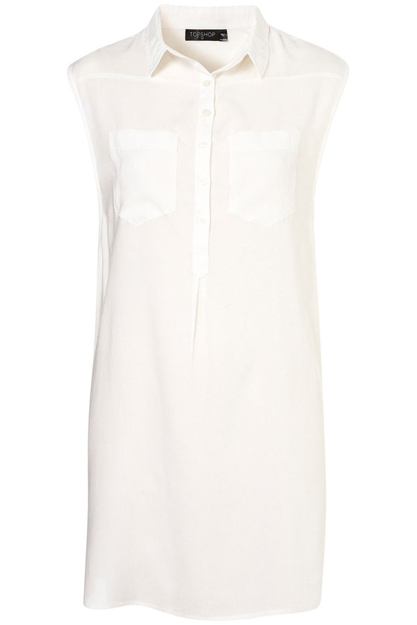 White Sleeveless Cover up