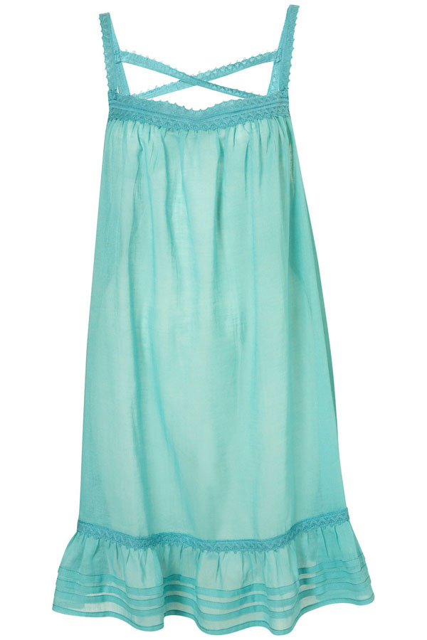 Turquoise Babydoll Cover up