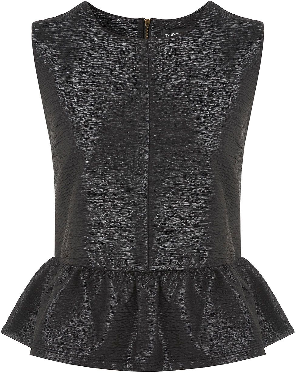 Textured Peplum Top