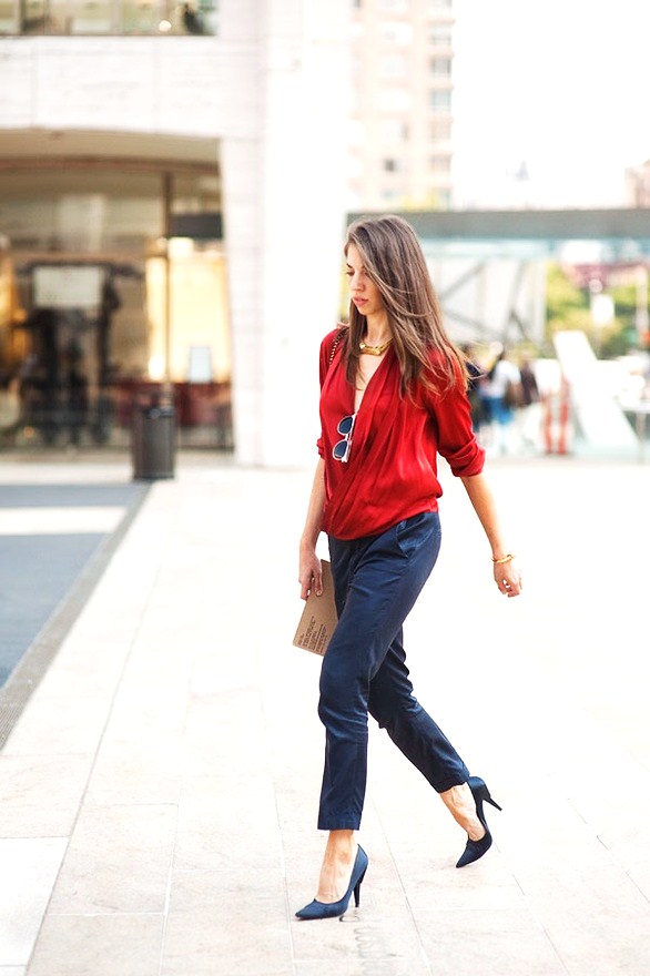 Navy + Red