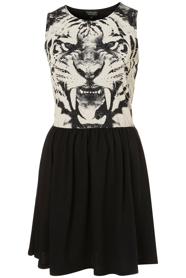 Tiger Face Skater Dress