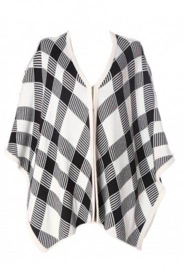 Alice + Olivia Taylor Plaid Poncho