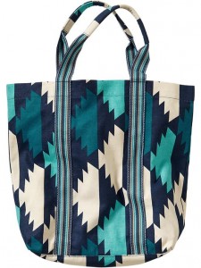 Turquoise & Teal Canvas Tote