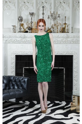 Alice + Olivia Jule Sleeveless Sequin Dress