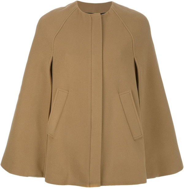 Round Neck Cape Coat