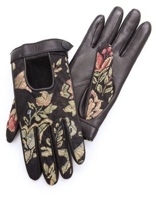 Floral Print Gloves