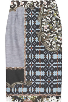 Multi-Pattern Pencil Skirt