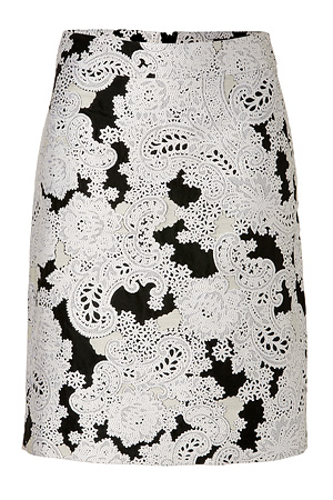 Lace Pattern Pencil Skirt