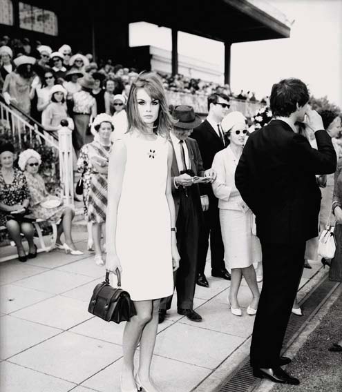 Jean Shrimpton in a Mini