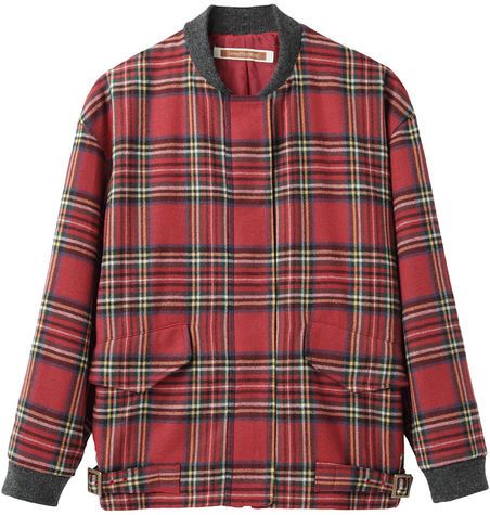 Plaid Bomber Jacket