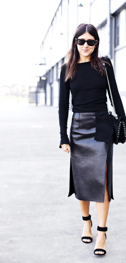 7 Street Style Ways to Wear Leather Pants during the Day