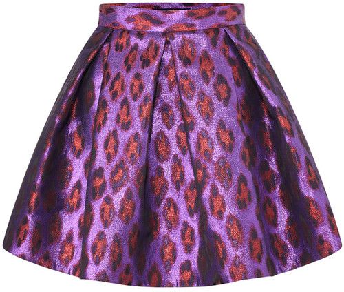 Leopard Flared Party Skirt