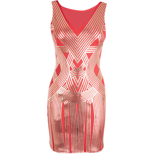 Graphic Art Deco Dress