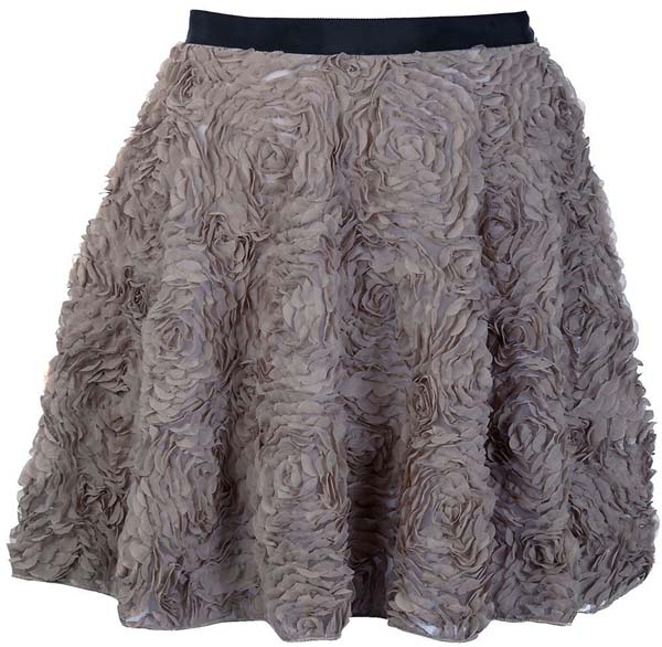 Flower Flared Party Skirt