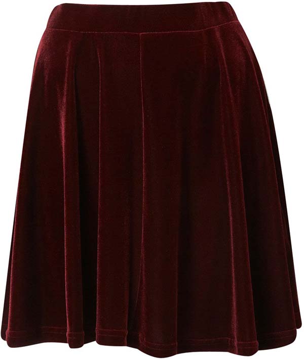 Velvet Flared Party Skirt