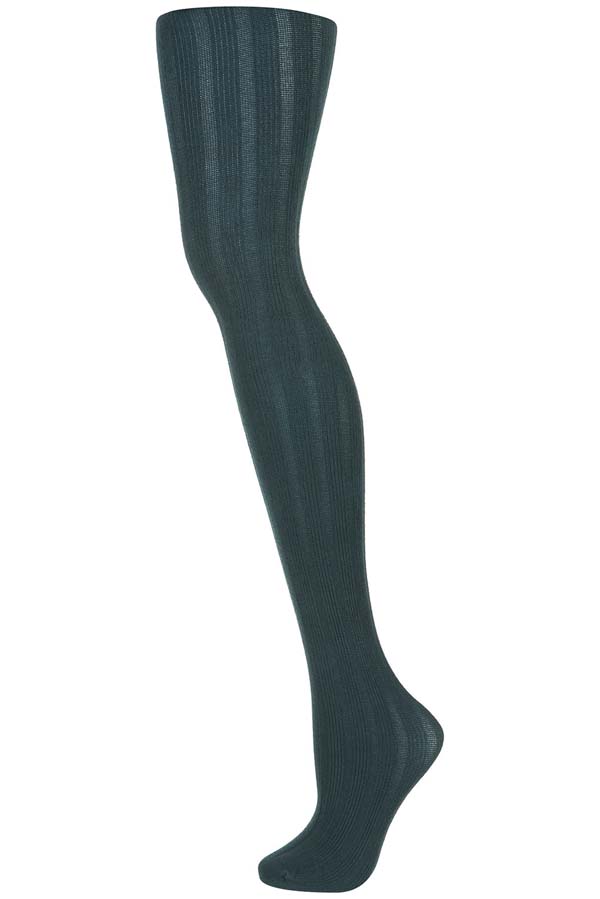 Topshop Emerald Modal Ribbed Tights