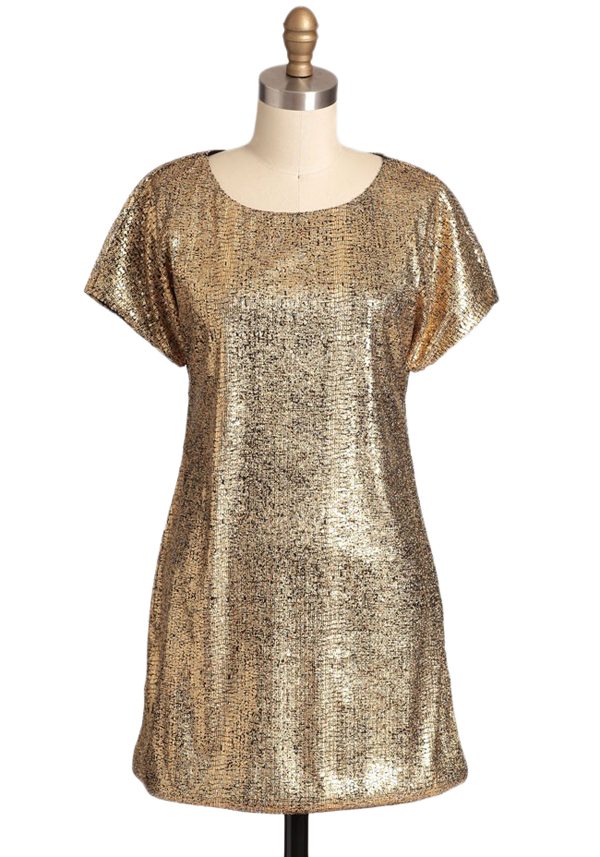 Falling Star Metallic Dress