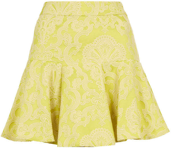 Flared Jacquard Skirt