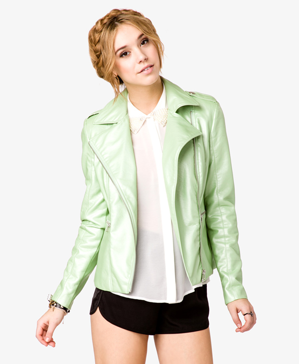 Pearlized Biker Jacket