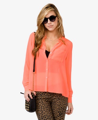 Neon Cutout Shirt