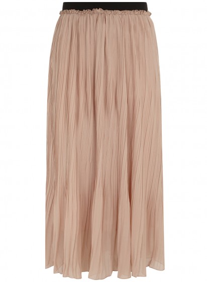 Beige Pleated Skirt