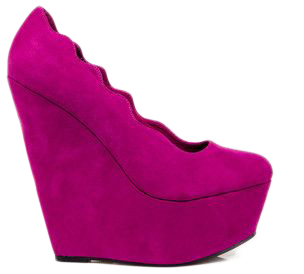 Scalloped Platform Wedges