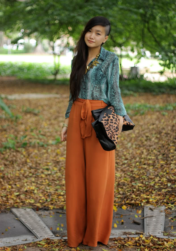 loose trousers outfit