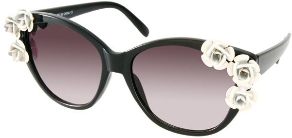 Flower Embellished Sunglasses