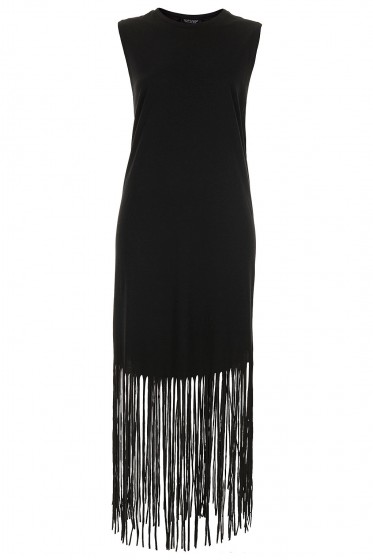 TopShop Tassle Jersey Midi Dress