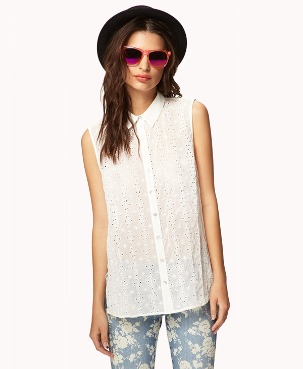 Eyelet Georgette Shirt