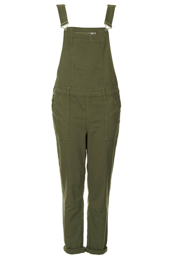 Khaki Washed Utility Overalls