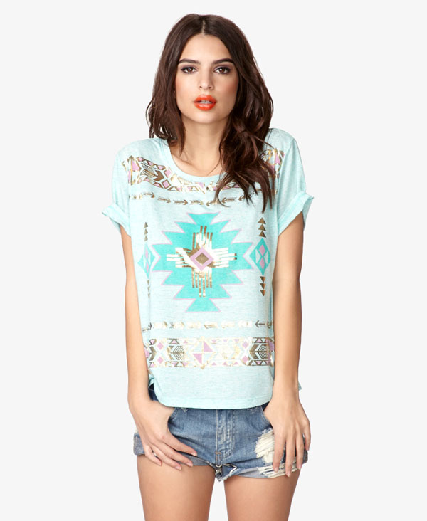 Pastel Tribal Printed T-shirt