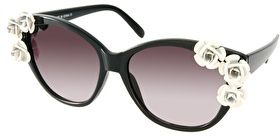 Cat Eye Sunglasses with Flower Corner Embellishment by ASOS