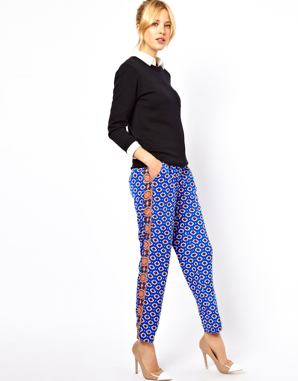 Mixed Print Pants