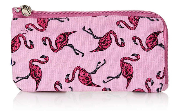 Flamingo Print Sunglasses Case